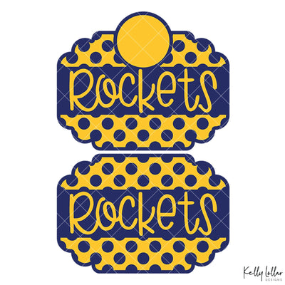 Polka Dot Rockets Frame SVG Kelly Lollar Designs 