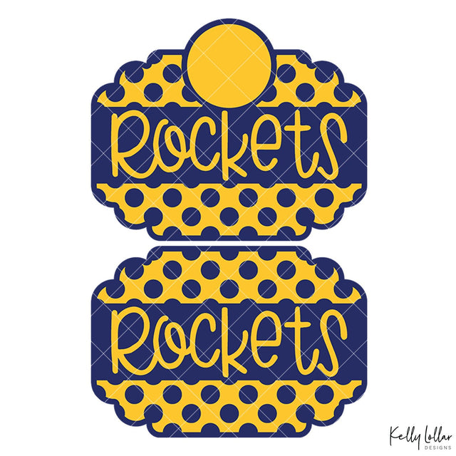 Polka Dot Rockets Frame SVG Kelly Lollar Designs 