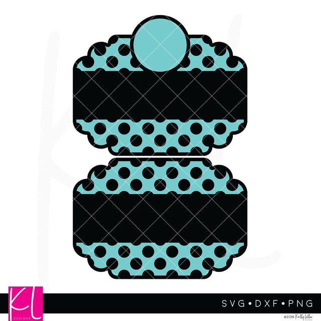 Polka Dot Split Monogram SVG Kelly Lollar Designs 