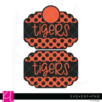 Polka Dot Tigers Frame SVG Kelly Lollar Designs 