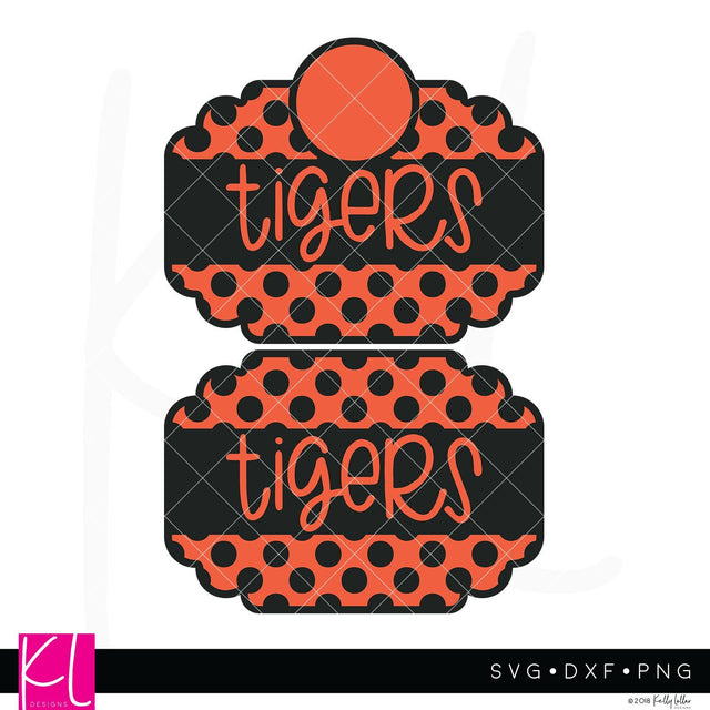 Polka Dot Tigers Frame SVG Kelly Lollar Designs 