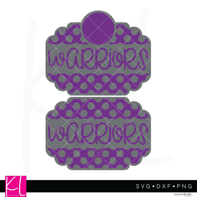 Polka Dot Warriors Frame SVG Kelly Lollar Designs 