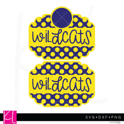 Polka Dot Wildcats Frame SVG Kelly Lollar Designs 