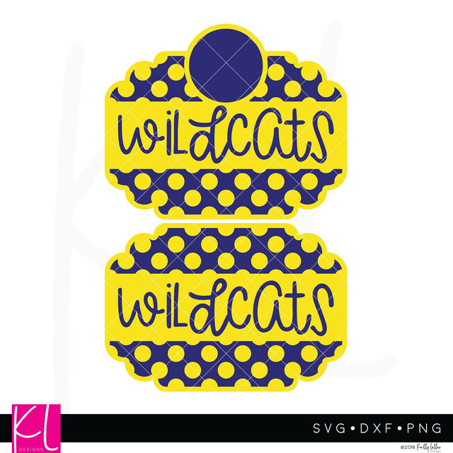 Polka Dot Wildcats Frame SVG Kelly Lollar Designs 
