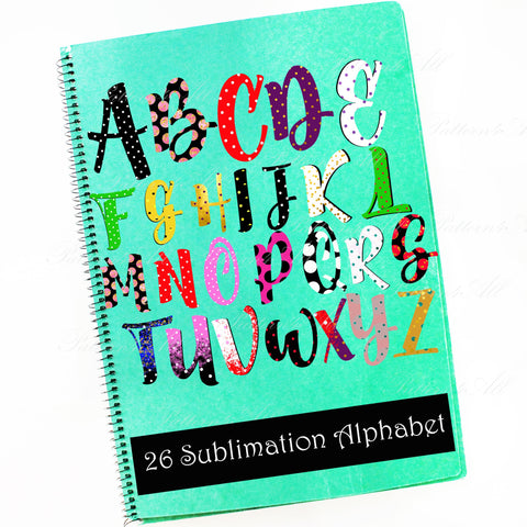 Polka dots Sublimation Alphabet,Alphabet Doodle Font,Letters Monogram,Polka Dot Alphabet ClipArt Letters A-Z,Printable & Resizable,Alphapack Font ArtStudio 