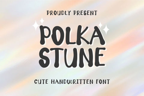 Polka Stune - Cute Handwritten Font Font Masyafi Studio 
