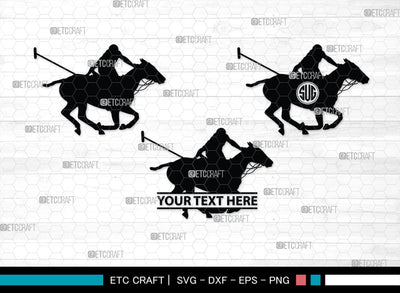 Polo Horse Monogram, Polo Horse Silhouette, Polo Horse SVG, Riding Horse Svg, Cowboy Svg, Cowboy Horse Svg, Running Horse Svg, SB00305 SVG ETC Craft 
