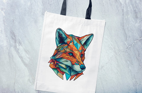 Polygonal Fox head png t-shirt sublimation design. Geometric Sublimation Angelina Semenova 