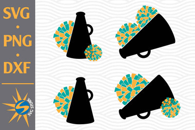 Pom Pom Megaphone SVG, PNG, DXF Digital Files Include SVG SVGStoreShop 