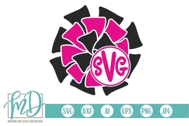 Pom Pom Monogram SVG Morgan Day Designs 