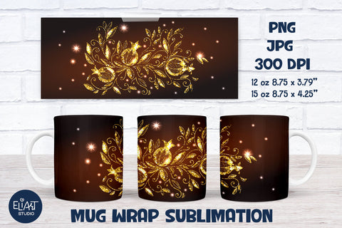 Pomegranate PNG Mug Wrap, Rosh Hashanah Mug Sublimation, Rosh Hashanah Table Decor. Sublimation Elinorka 