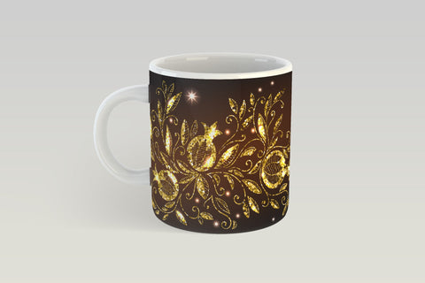 Pomegranate PNG Mug Wrap, Rosh Hashanah Mug Sublimation, Rosh Hashanah Table Decor. Sublimation Elinorka 