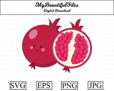pomegranates - fruit SVG MyBeautifulFiles 