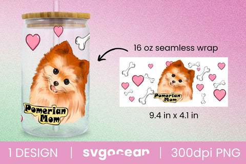 Pomeranian Can Glass PNG Sublimation SvgOcean 