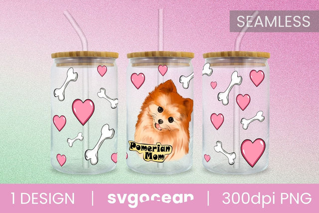 Pomeranian Can Glass PNG Sublimation SvgOcean 