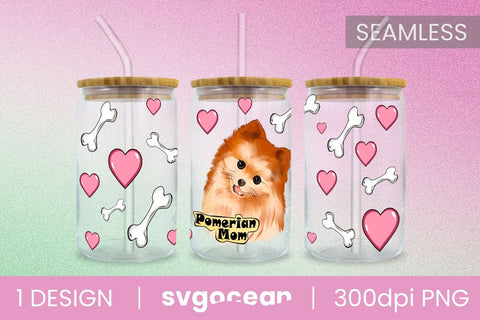 Pomeranian Can Glass PNG Sublimation SvgOcean 