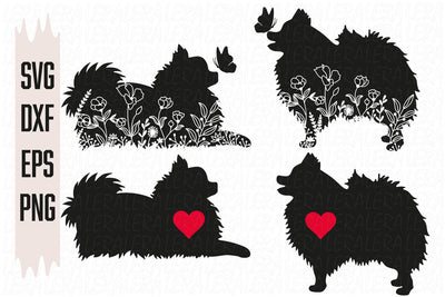 Pomeranian Dog Floral Svg SVG Lerastudio 