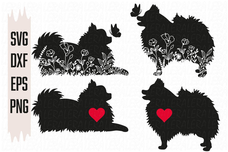 Pomeranian Dog Floral Svg SVG Lerastudio 