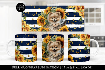 Pomeranian Mug Press Sublimation Design PNG File Sublimation BijouBay 