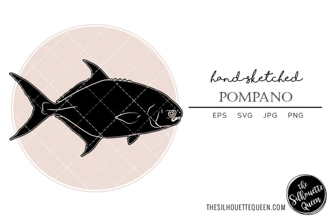 Pompano Hand sketched, hand drawn vector clipart SVG Loveleen Kaur 