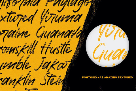 Pomthinq - Brush Script Font Font StringLabs 