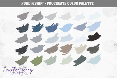 Pond Fishin' Procreate Color Palette Digital Pattern Heather Terry Design Co. 