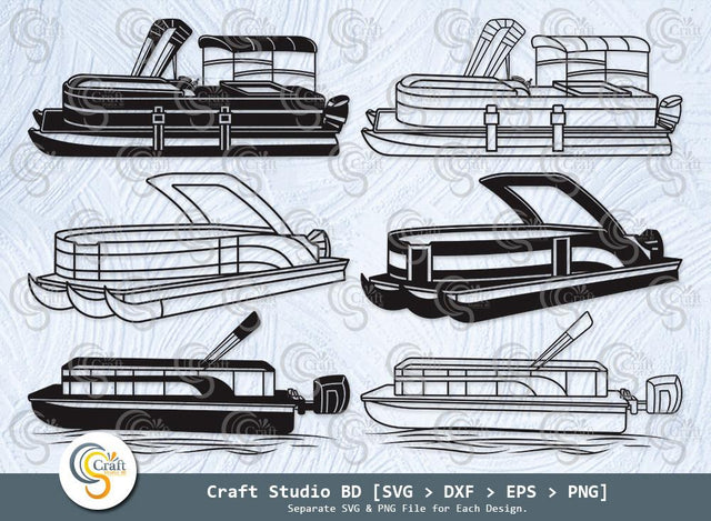Pontoon Boat Silhouette, Lake Boat svg, Boat Svg, River Boat Svg, Pontoon Svg, Pontoon Boat Svg Bundle SVG ETC Craft 