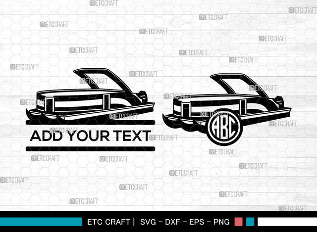 Pontoon Boat SVG, Lake Boat svg, Boat Svg, River Boat Svg, Circle Monogram Svg, Pontoon Boat Svg SVG ETC Craft 