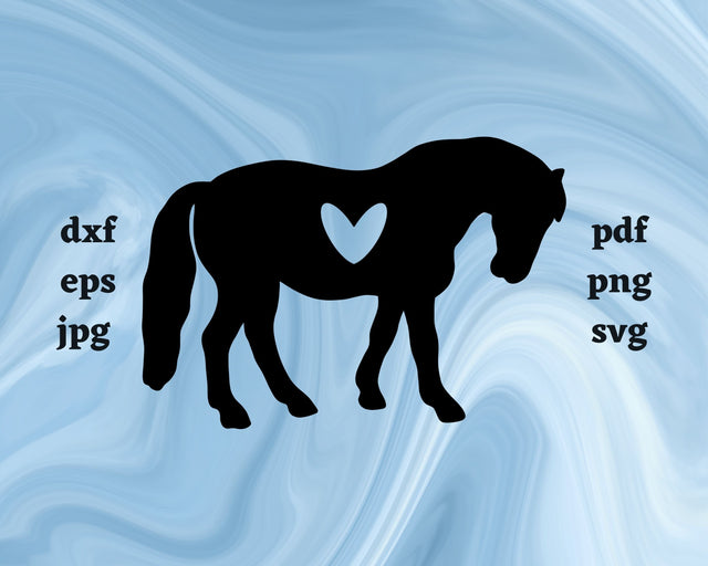 Pony Heart SVG Cut File SVG Northern Light SVG 