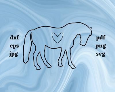 Pony Heart SVG Cut File SVG Northern Light SVG 