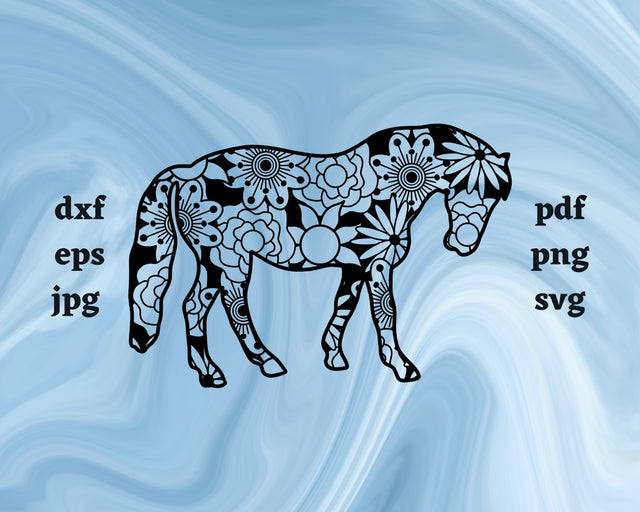 Pony Mandala SVG Cut File SVG Northern Light SVG 