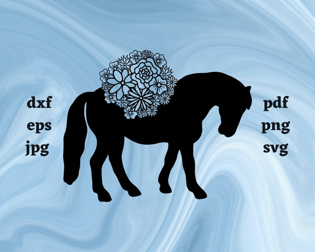 Pony Mandala SVG Cut File SVG Northern Light SVG 