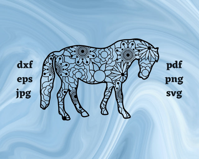 Pony Mandala SVG Cut File SVG Northern Light SVG 