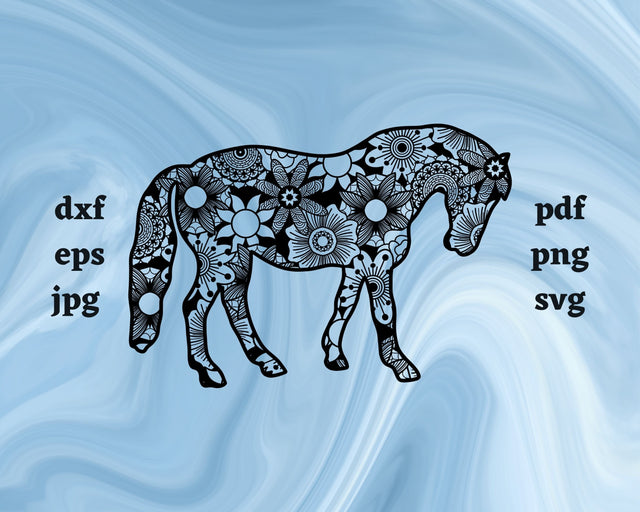 Pony Mandala SVG Cut File SVG Northern Light SVG 