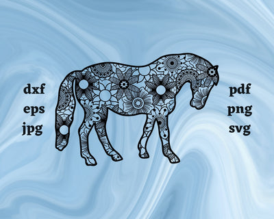 Pony Mandala SVG Cut File SVG Northern Light SVG 