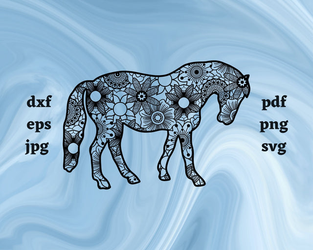 Pony Mandala SVG Cut File SVG Northern Light SVG 