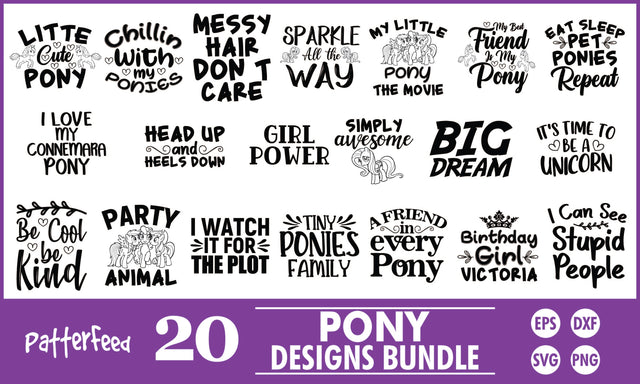 Pony SVG Designs Bundle SVG PatternFeed8 