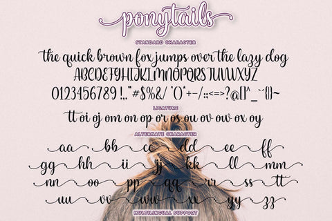 Ponytails Font love script 