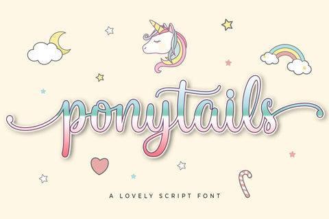 Ponytails Font love script 
