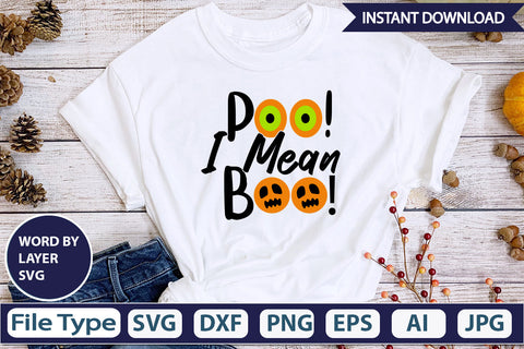 Poo! I Mean Boo! SVG Cut File SVG DesignPlante 503 