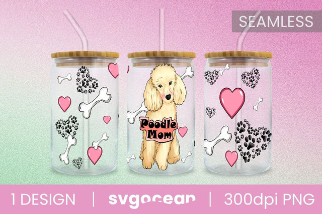 Poodle Can Glass PNG Sublimation SvgOcean 