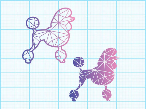 Poodle Dog Geomatical Print SVG Johan Ru designs 