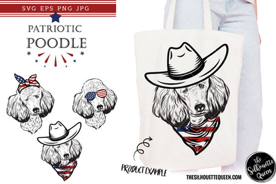 Poodle Dog Patriotic Cut files and Sublimation SVG Loveleen Kaur 