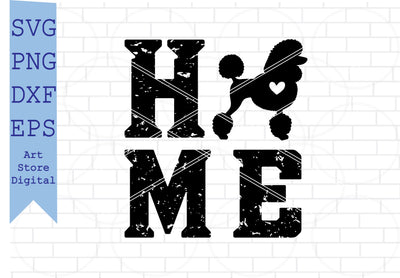 Poodle Home Svg, Poodle Dog Silhouette SVG Artstoredigital 
