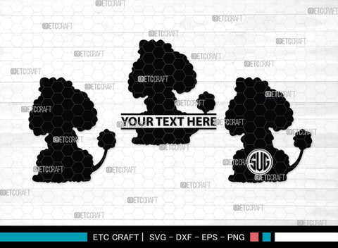 Poodle Monogram, Poodle Silhouette, Poodle SVG, Poodle, Poodle Dog Svg, Dog Svg, Pet Dog Svg, SB00306 SVG ETC Craft 