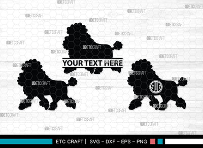 Poodle Monogram, Poodle Silhouette, Poodle SVG, Poodle, Poodle Dog Svg, Dog Svg, Pet Dog Svg, SB00306 SVG ETC Craft 