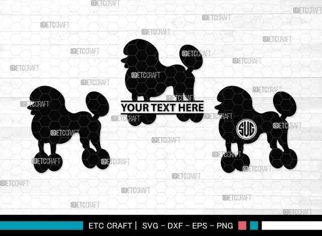 Poodle Monogram, Poodle Silhouette, Poodle SVG, Poodle, Poodle Dog Svg, Dog Svg, Pet Dog Svg, SB00306 SVG ETC Craft 