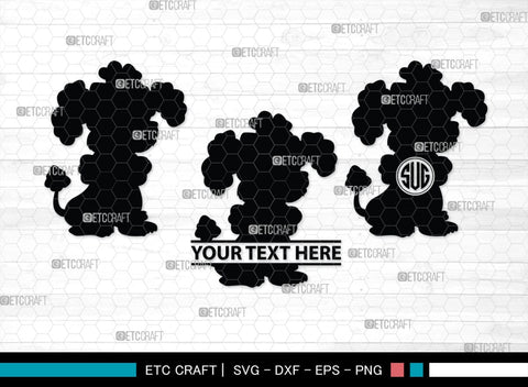 Poodle Monogram, Poodle Silhouette, Poodle SVG, Poodle, Poodle Dog Svg, Dog Svg, Pet Dog Svg, SB00306 SVG ETC Craft 
