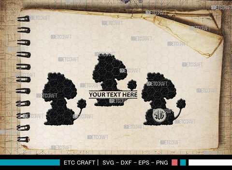 Poodle Monogram, Poodle Silhouette, Poodle SVG, Poodle, Poodle Dog Svg, Dog Svg, Pet Dog Svg, SB00306 SVG ETC Craft 