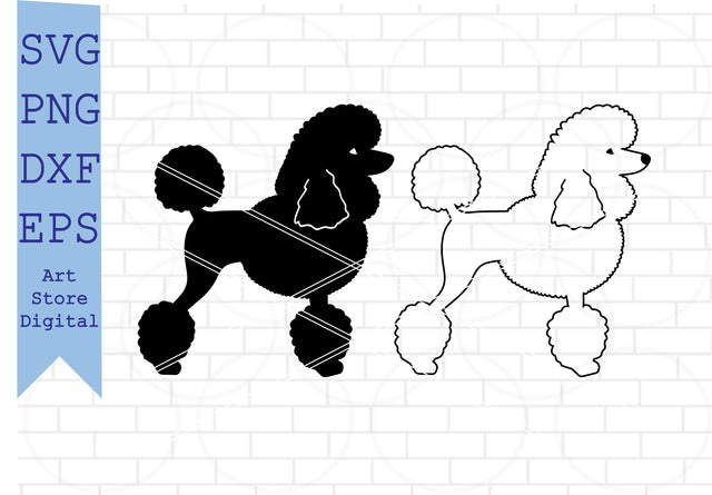 Poodle Outline Svg, Poodle Silhouette, Poodle Svg SVG Artstoredigital 